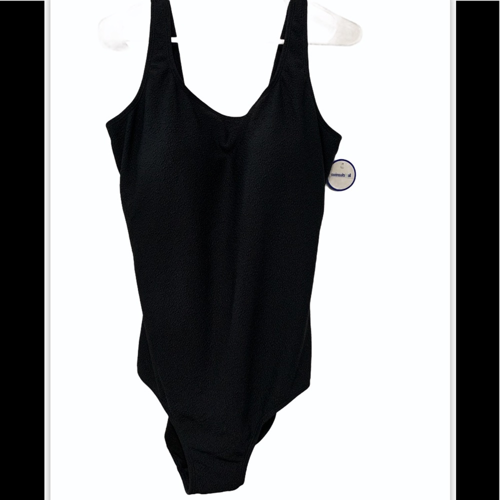 Swimsuits for All Black One Piece Swimsuit